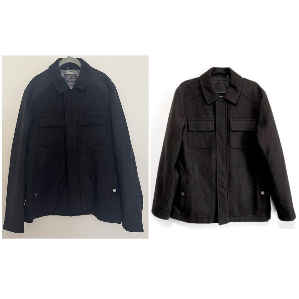 Pendleton Woolen Mills Wool Blend Pea Coat in Black